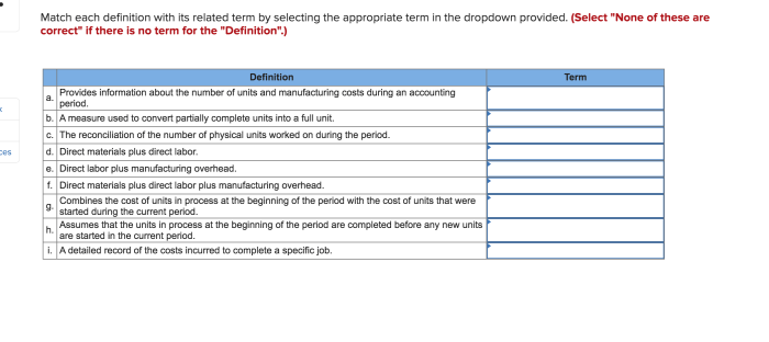 Match each definition to the appropriate term.